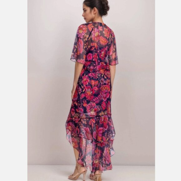 Johnny Was Luxee Floral Printed Silk Maxi Dress - Picture 4 of 9